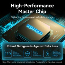Концентратор VENTION USB-C to 4xUSB 3.0 + 1xUSB-C black (TGZHB) - Фото