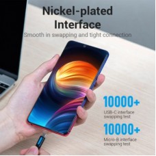 Дата кабель USB-C to Micro 5P 1.5m 10 W black VENTION (COVBG) - Фото