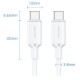 Дата кабель USB-C to USB-C 1.0m 60 W white VENTION (TRCWF)