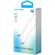 Дата кабель USB-C to USB-C 1.0m 60 W white VENTION (TRCWF) - Фото