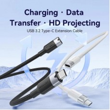 Дата кабель USB-C M/F 1.0m 100W 10Gbps 4K60Hz VENTION (TRFBF) - Фото