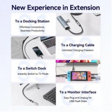 Дата кабель USB-C M/F 1.0m 100W 10Gbps 4K60Hz VENTION (TRFBF) - Фото