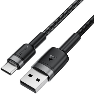 Дата кабель USB 2.0 AM to USB-C 1.2m 60 W black Acefast (6974316285144)