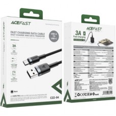 Дата кабель USB 2.0 AM to USB-C 1.2m 60 W black Acefast (6974316285144) - Фото