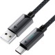 Дата кабель USB 2.0 AM to USB-C 1.2m 60 W black Acefast (6974316284482)