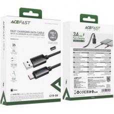 Дата кабель USB 2.0 AM to USB-C 1.2m 60 W black Acefast (6974316284482) - Фото