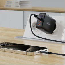 Дата кабель USB 2.0 AM to USB-C 1.2m 60 W black Acefast (6974316284482) - Фото