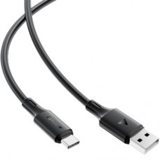 Дата кабель USB 2.0 AM to USB-C 1.2m 3A 60W silicone black Acefast (6974316284178) - Фото