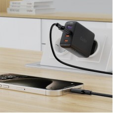 Дата кабель USB 2.0 AM to USB-C 1.2m 3A 60W silicone black Acefast (6974316284178) - Фото