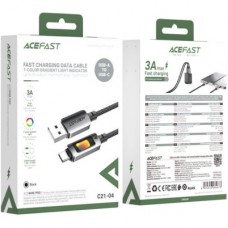 Дата кабель USB 2.0 AM to USB-C 1.2m 60 W black Acefast (6974316284673) - Фото