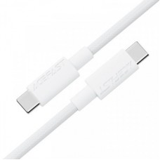 Дата кабель USB-C to USB-C 1.2m 3A white Acefast (6974316284253) - Фото