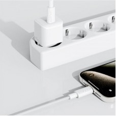 Дата кабель USB-C to USB-C 1.2m 3A white Acefast (6974316284253) - Фото