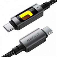 Дата кабель USB-C to USB-C 1.2m 60W black Acefast (6974316284666) - Фото