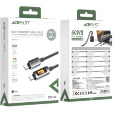 Дата кабель USB-C to USB-C 1.2m 60W black Acefast (6974316284666) - Фото