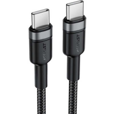 Дата кабель USB-C to USB-C 1.2m 60 W black Acefast (6974316285137)