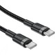 Дата кабель USB-C to USB-C 1.2m 60 W black Acefast (6974316285137)