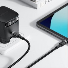 Дата кабель USB-C to USB-C 1.2m 60 W black Acefast (6974316285137) - Фото