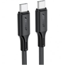 Дата кабель USB-C to USB-C 1.2m 3A 60W silicone black Acefast (6974316284161) - Фото