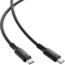 Дата кабель USB-C to USB-C 1.2m 3A 60W silicone black Acefast (6974316284161) - Фото