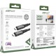 Дата кабель USB-C to USB-C 1.0m USB 4.0 240W audio/video black-grey Acefast (6974316282631)