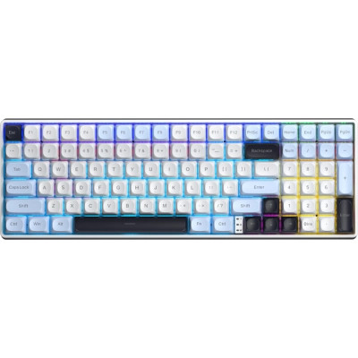 Клавиатура Aula S100pro RGB KRGD Brown Switch Wireless/Bluetooth/Type-C UA White/Black (6948391205755)