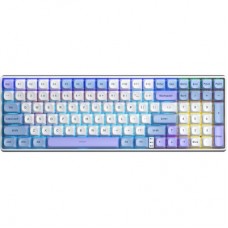 Клавиатура Aula S100pro RGB KRGD Red Switch Wireless/Bluetooth/Type-C UA White/Blue (6948391205762)