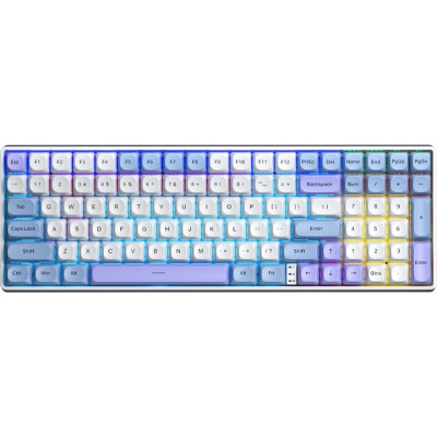 Клавиатура Aula S100pro RGB KRGD Red Switch Wireless/Bluetooth/Type-C UA White/Blue (6948391205762)
