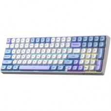 Клавіатура Aula S100pro RGB KRGD Red Switch Wireless/Bluetooth/Type-C UA White/Blue (6948391205762) Клавіатура Aula S100pro RGB KRGD Red Switch Wireless/Bluetooth/Type-C UA White/Blue (6948391205762) - Фото