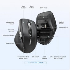 Мышка Ugreen M751 Wireless/Bluetooth Black (45792) - Фото