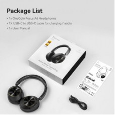 Наушники OneOdio A6, Bluetooth + USB-C Hybrid ANC Black (A6 Black) - Фото