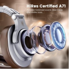 Навушники OneOdio A71 3,5 мм/6, 35 мм Silver/Brown (A71 Silver Brown) - Фото