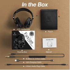 Навушники OneOdio Fusion A70 Bluetooth+3,5 мм/6,35 мм Black (A70 Black) - Фото