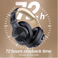 Навушники OneOdio Fusion A70 Bluetooth+3,5 мм/6,35 мм Black/Gold (A70 Black Gold) - Фото