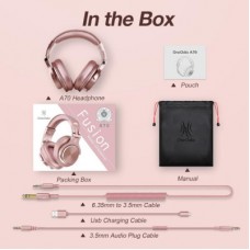 Навушники OneOdio Fusion A70 Bluetooth+3,5 мм/6, 35 мм Rose/Gold (A70 Rose Gold) - Фото