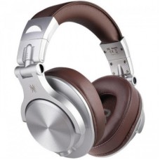 Навушники OneOdio Fusion A70 Bluetooth+3,5 мм/6, 35 мм Silver/Brown (A70 Silver Brown) - Фото