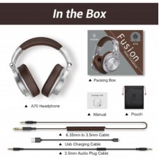 Навушники OneOdio Fusion A70 Bluetooth+3,5 мм/6, 35 мм Silver/Brown (A70 Silver Brown) - Фото