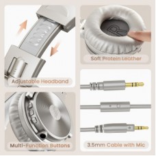 Навушники OneOdio Studio Pro C Bluetooth+3,5 мм Silver (Pro C Silver) - Фото