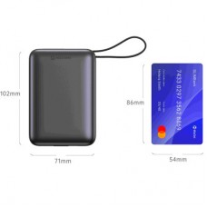 Батарея універсальна SWISSTEN 20000 mAh SPACE 22/5W PD QC w/built-in cables USB-C/LIGHTNING Silver (8595217490598) - Фото