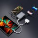 Батарея універсальна SWISSTEN 20000 mAh SPACE 22/5W PD QC w/built-in cables USB-C/LIGHTNING Silver (8595217490598)