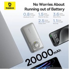 Батарея універсальна Baseus Free2Pull 20000 mAh 65 W, PD/3.0, QC/3.0, Lunar gray (P10073700843-00) - Фото
