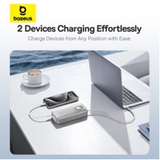 Батарея універсальна Baseus Free2Pull 20000 mAh 65 W, PD/3.0, QC/3.0, Lunar gray (P10073700843-00) - Фото