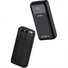 Батарея универсальная Dudao K15Pro 20000mAh PD/22.5W, QC, with built-in cables, Black (6977196682430) - Фото