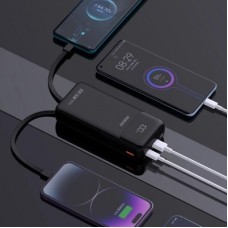 Батарея универсальная Dudao K15Pro 20000mAh PD/22.5W, QC, with built-in cables, Black (6977196682430) - Фото