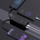 Батарея универсальная Dudao K15Pro 20000mAh PD/22.5W, QC, with built-in cables, Black (6977196682430)