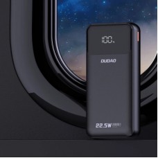 Батарея универсальная Dudao K15Pro 20000mAh PD/22.5W, QC, with built-in cables, Black (6977196682430) - Фото