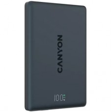Батарея універсальна Canyon 5000 mAh OnPower 500 PD20W Magnetic wireless MagSafe Black (CNS-CPB500B) - Фото