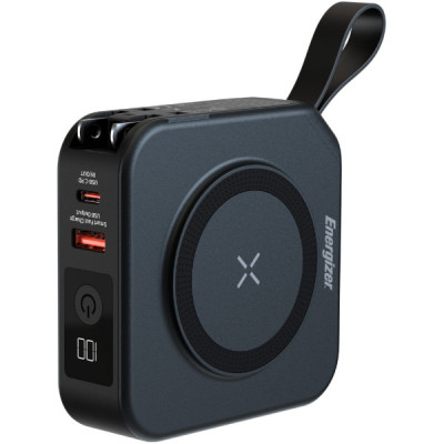 Батарея універсальна Energizer Magnetic Wireless 10000 mAh 20W PD, AC заряджання, QI/15W, built-in USB-C (QM10001AC)