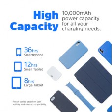 Батарея універсальна Energizer Magnetic Wireless 10000 mAh 20W PD, AC заряджання, QI/15W, built-in USB-C (QM10001AC) - Фото