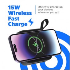 Батарея універсальна Energizer Magnetic Wireless 10000 mAh 20W PD, AC заряджання, QI/15W, built-in USB-C (QM10001AC) - Фото