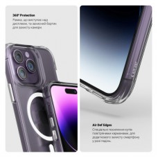 Чехол для мобильного телефона Armorstandart Clear-C MagCase Apple iPhone 17 Pro Max Transparent (ARM87400) Чехол для мобильного телефона Armorstandart Clear-C MagCase Apple iPhone 17 Pro Max Transparent (ARM87400) - Фото